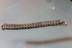 Foxtail sterling silver chain in progress