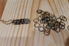 Sterling silver Columbus chain in progress