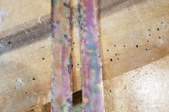 Torch-fired copper strips
