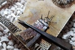 Holding everything in place for soldering