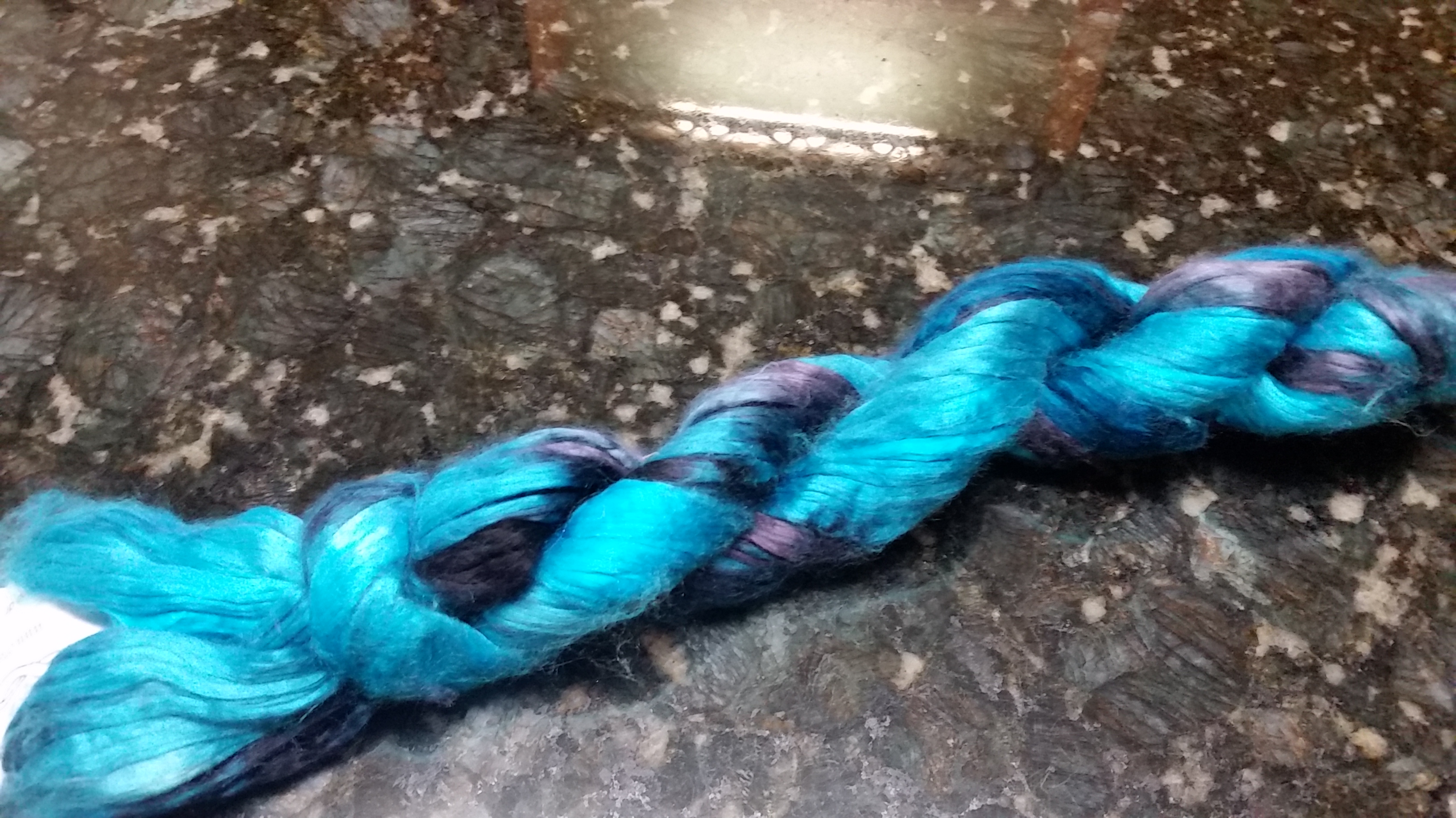 Bombyx Silk from Chasing Rainbow Dyeworks in colorway Starry Night