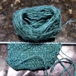 The Silk Lap, spun and knitted