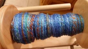 Finished New Blue Bombyx Silk yarn