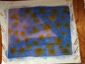 Paper cloth with India Ink added to the glue