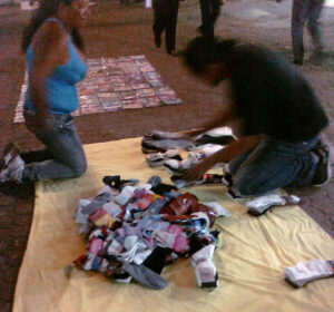 Street Vendor Selling Socks