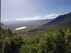 View of the Ngorongoro caldera